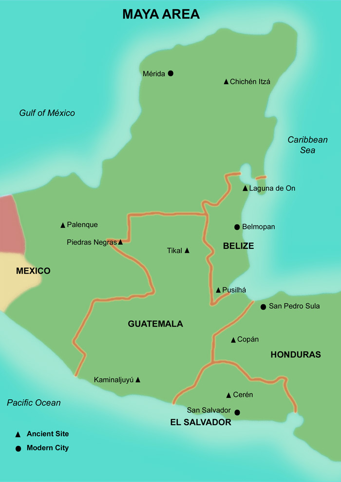 Famsi Mapa Maya Area Mesoamericana