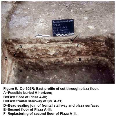 Figure 5. Op 302R: East profile of cut through plaza floor. Click to enlarge.