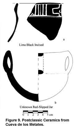 Figure 9. Postclassic Ceramics from Cueva de los Metates.