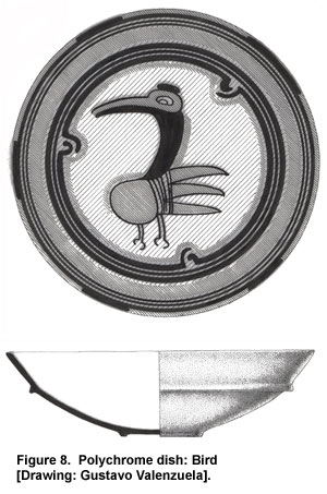 Figure 8. Polychrome dish: Bird [Drawing: Gustavo Valenzuela].