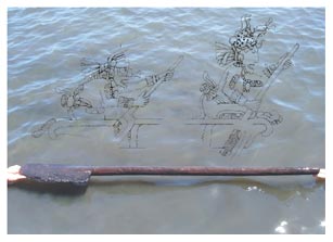 Figure 2. K'ak' Naab' Canoe Paddle.
